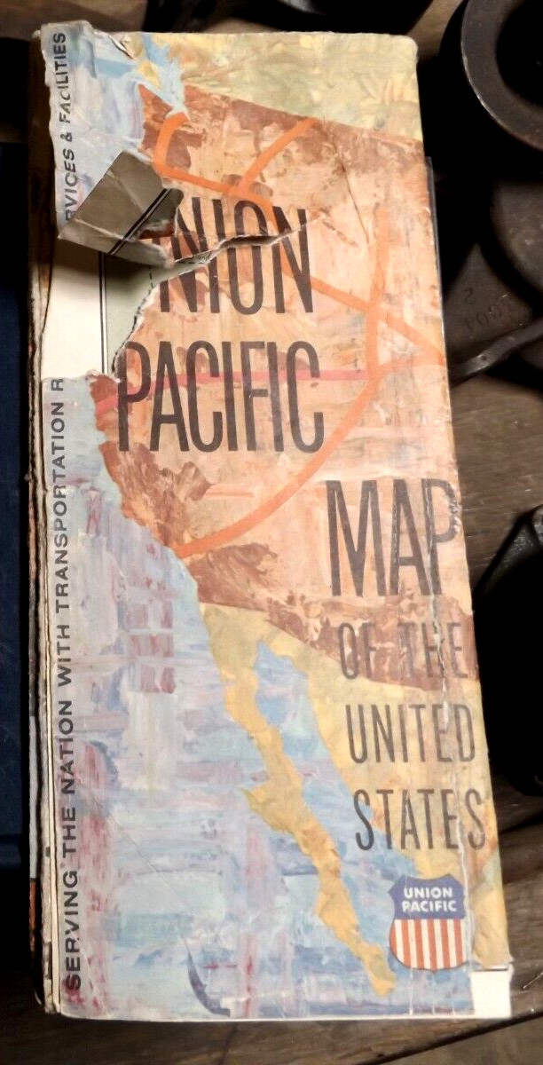 Union Pacific Railroad Map of the United States 1971