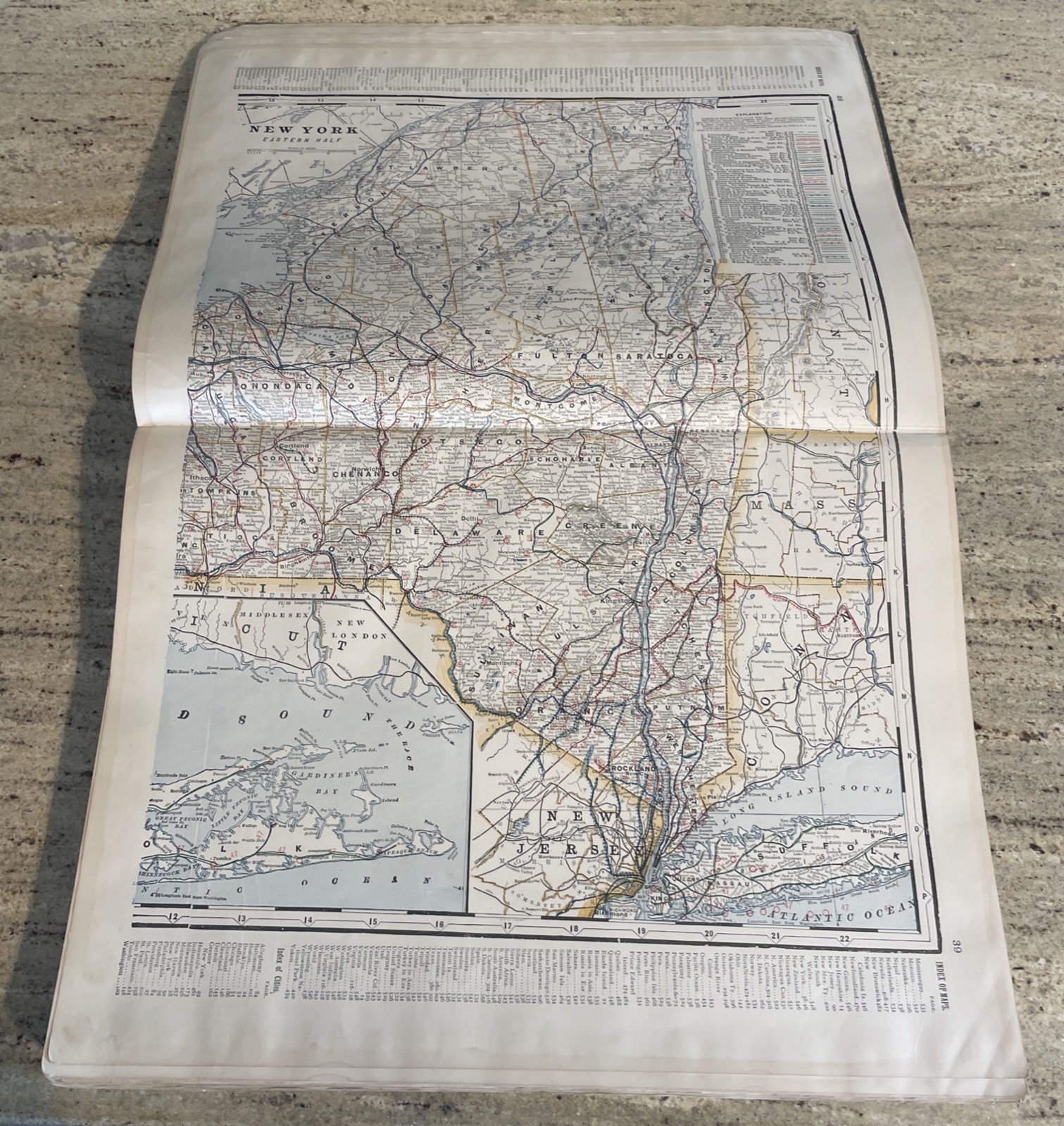 1902 Cram’s Standard American Railway System Atlas of the World Maps Railroad