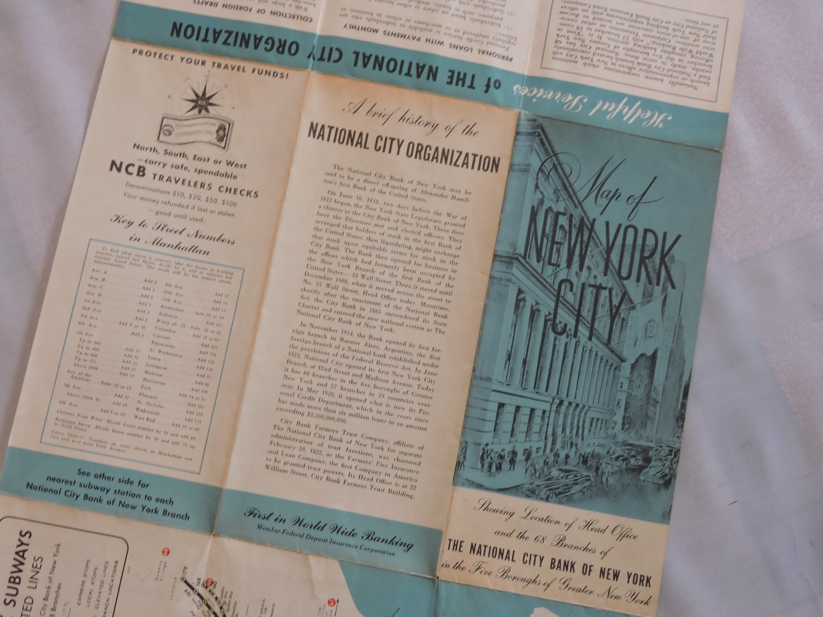 Very Rare 1958 New York City NYC Brooklyn 12×25 Subway Map