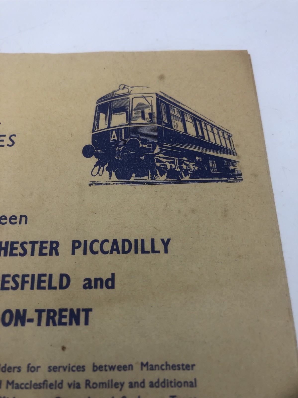 1960 British Railways Diesel Service Timetable Manchester , Picca , Macclesfield