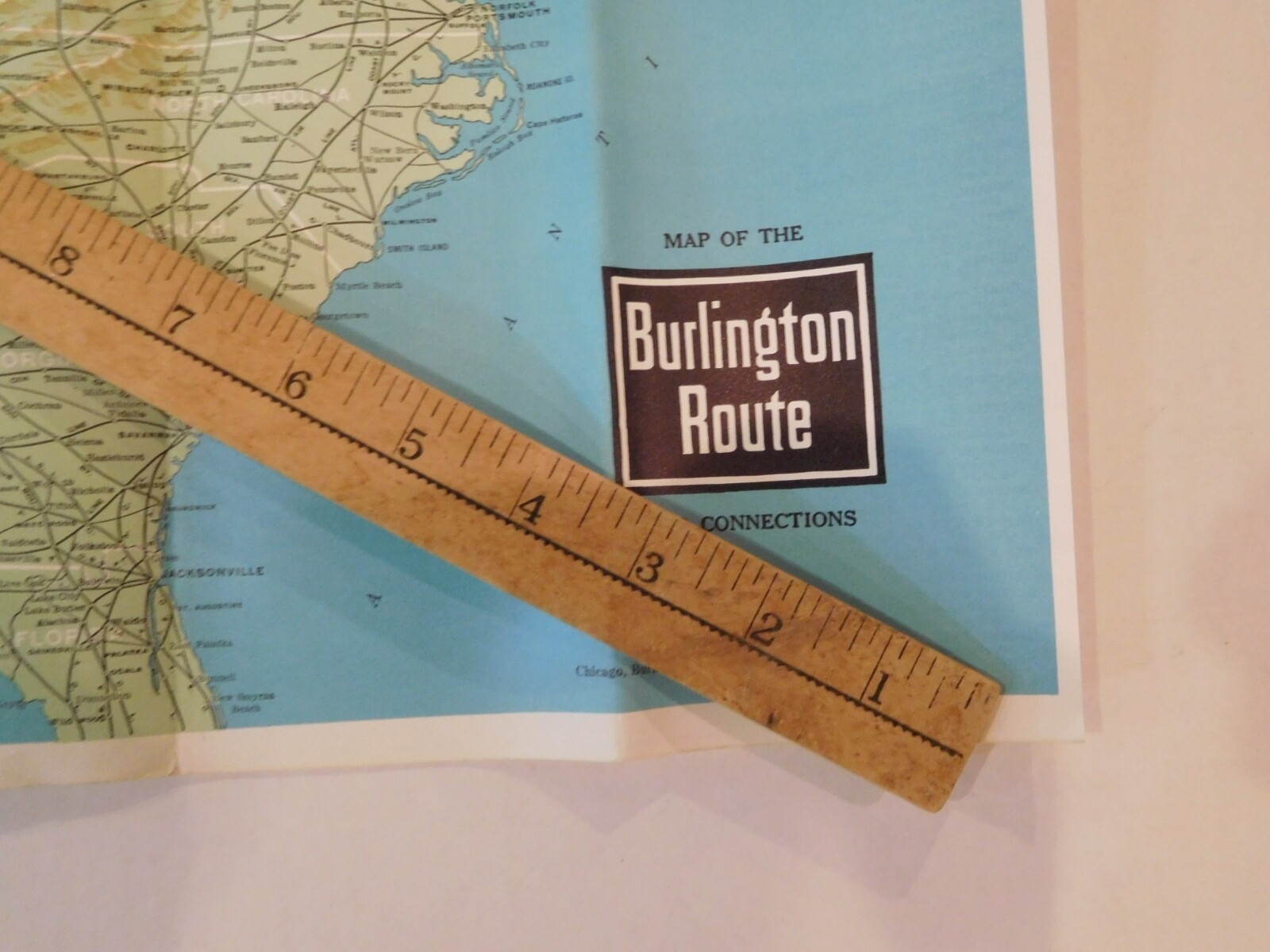 Map Burlington Route Vacation Map Guide to America’s favorite vacationlands 1963