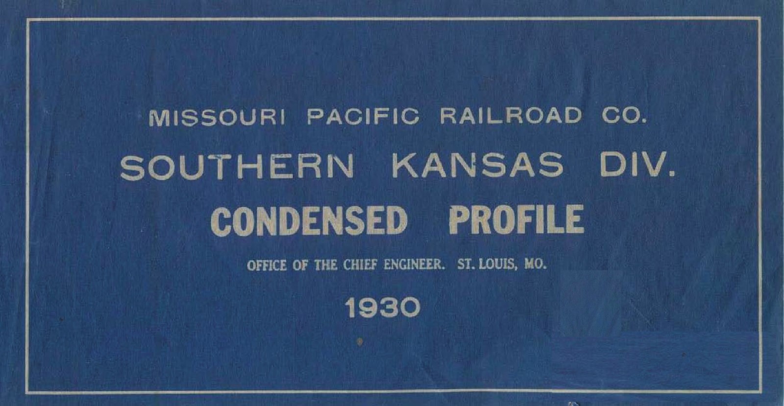 Missouri Pacific 1930 So. Kansas Division Condensed Profile PDF Pages on DVD