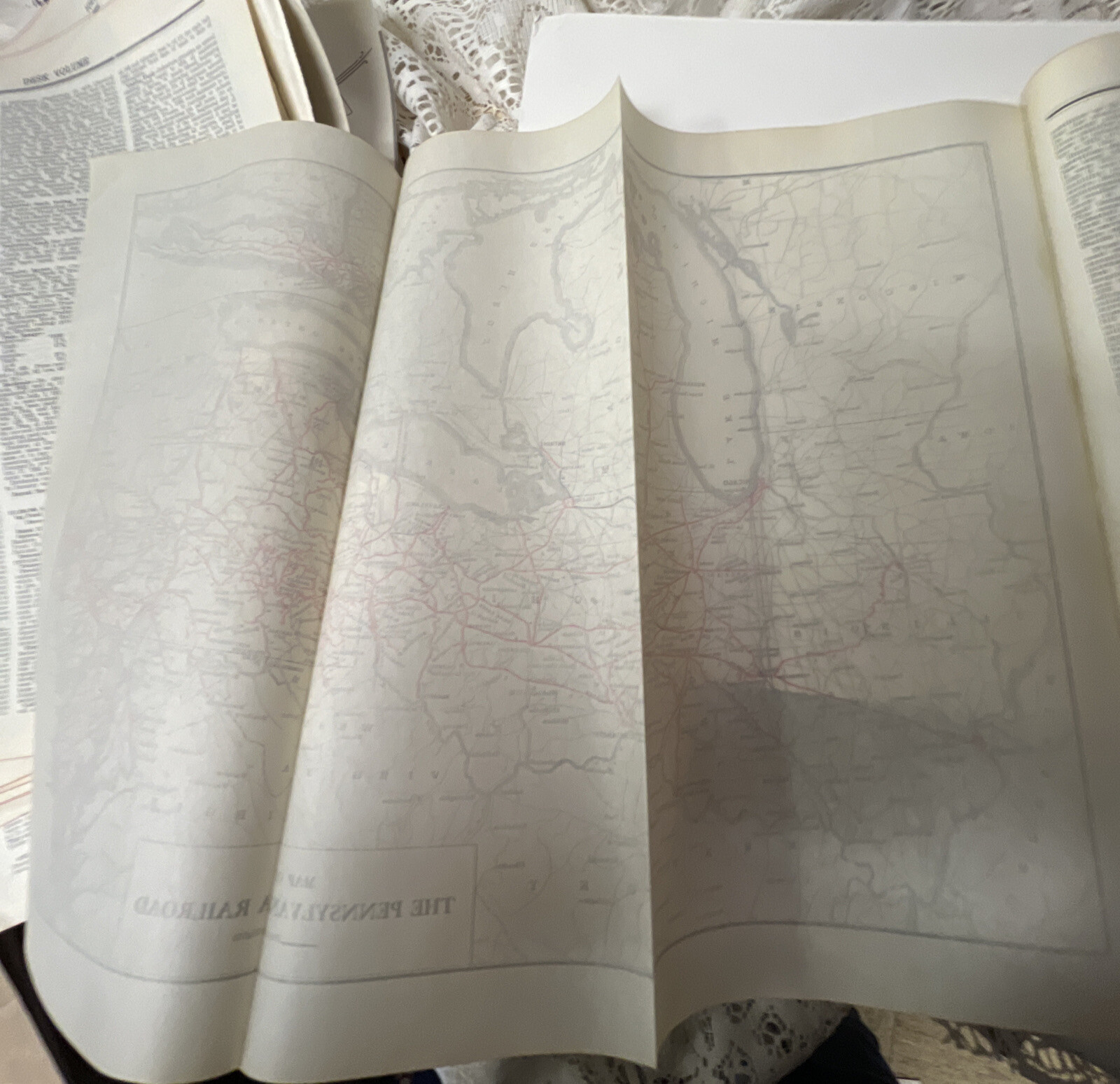 Pennsylvania Railroad – Original 1931 System Map. Antique