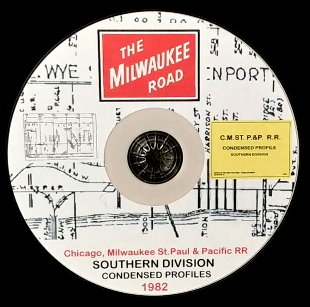 Milwaukee Road CMStP&P 1982 Southern Division Condensed Profile PDF Pages on DVD