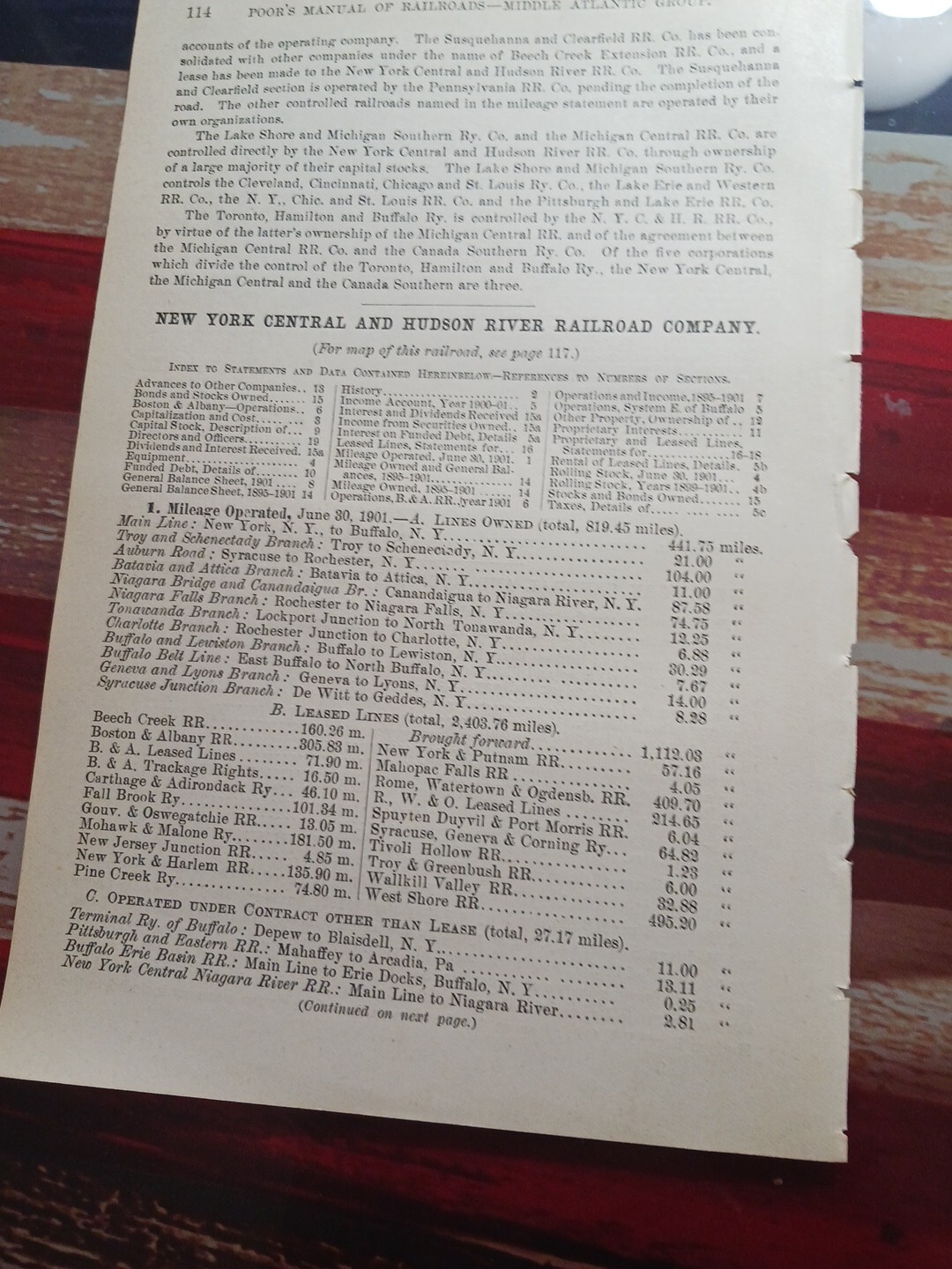 1902 Train Route Map + Report NEW YORK CENTRAL & HUDSON RIVER RAILROAD all Lines