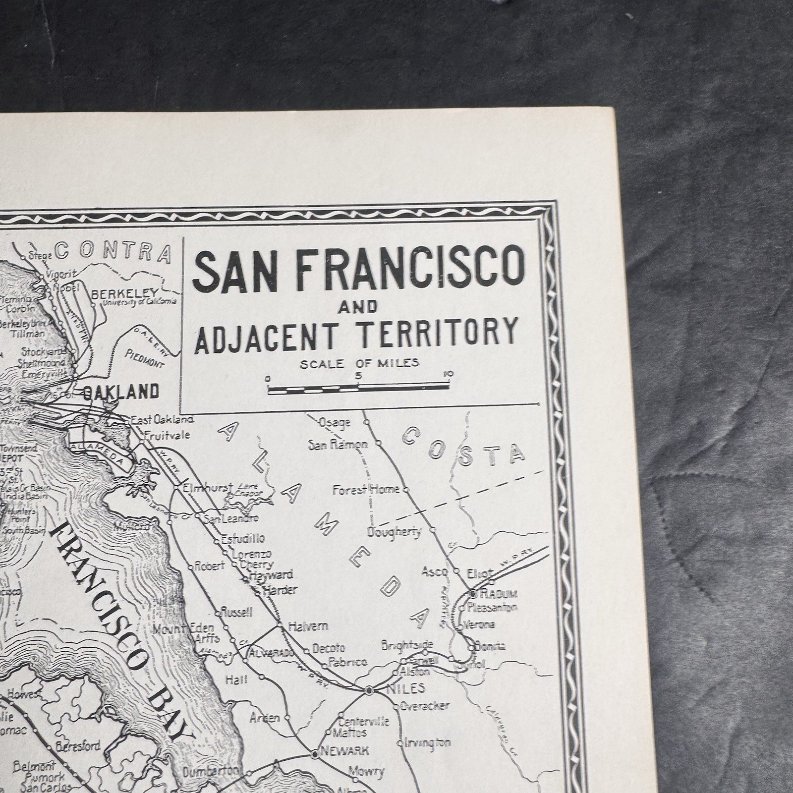 Vtg Southern Pacific Railroad Double Sided Map Coast & San Joaquin Div Map 7 & 8