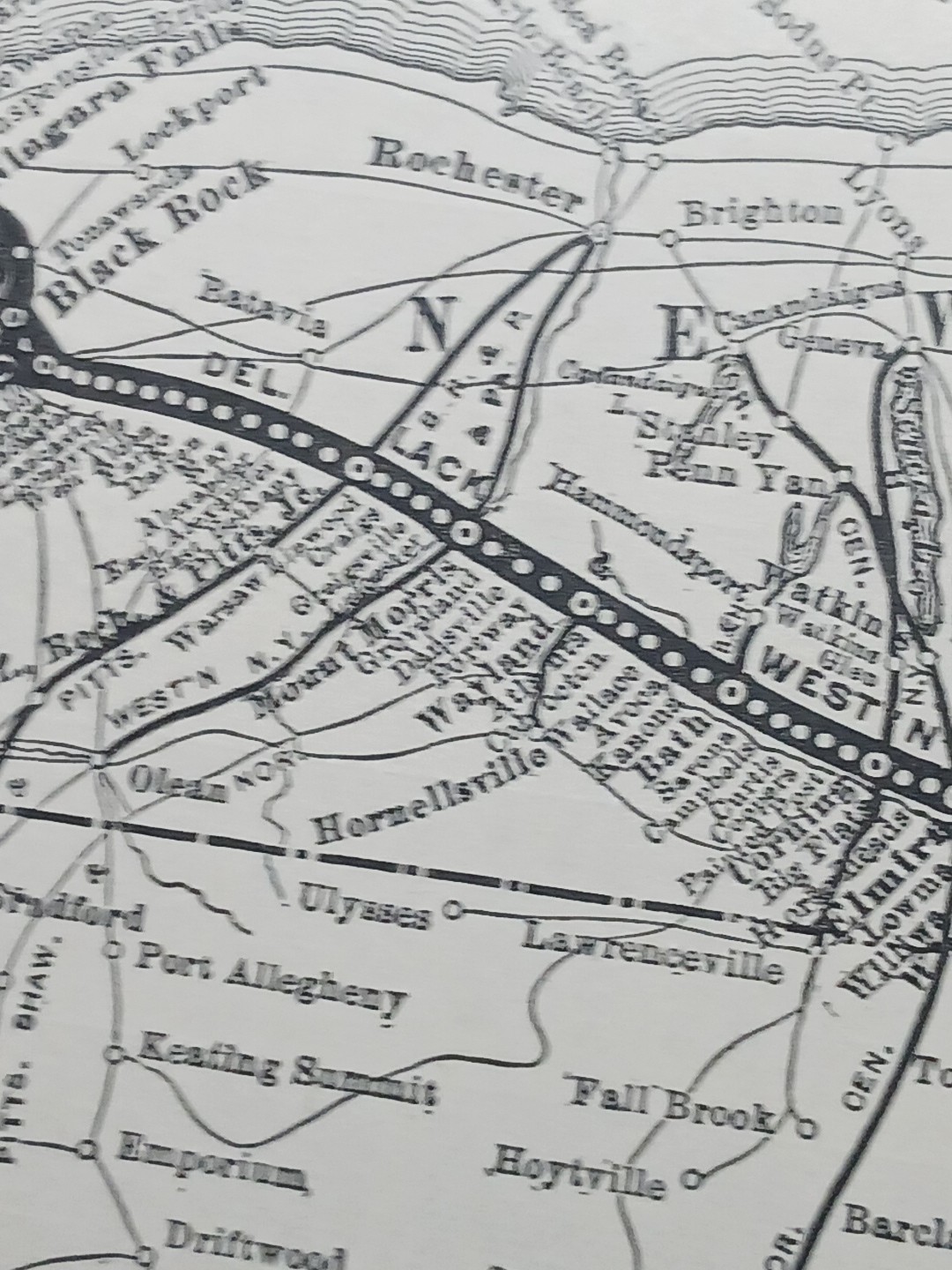 ~1904 Vintage Railway Map LACKAWANNA & WESTERN RAILROAD All Routes & Stations