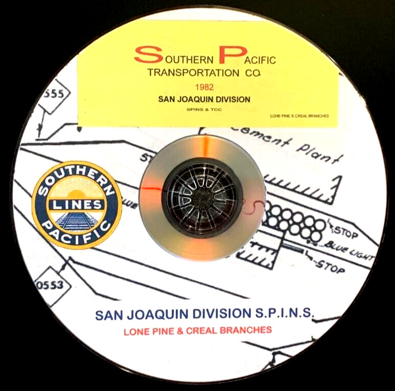 Southern Pacific RR 84 Carlin Dist Winnemucca to Montello SPINS PDF pages on DVD