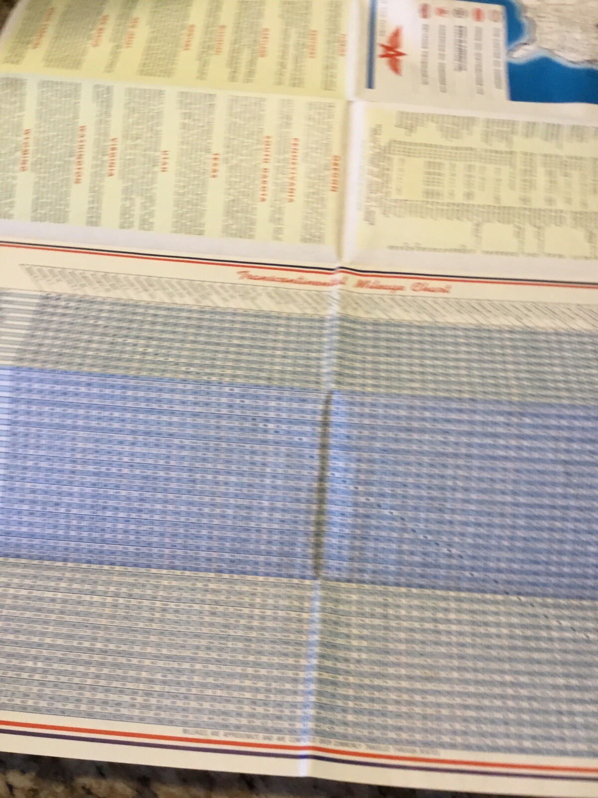 Flying A1957 RARE Map of the United States Great Shape Ships Free