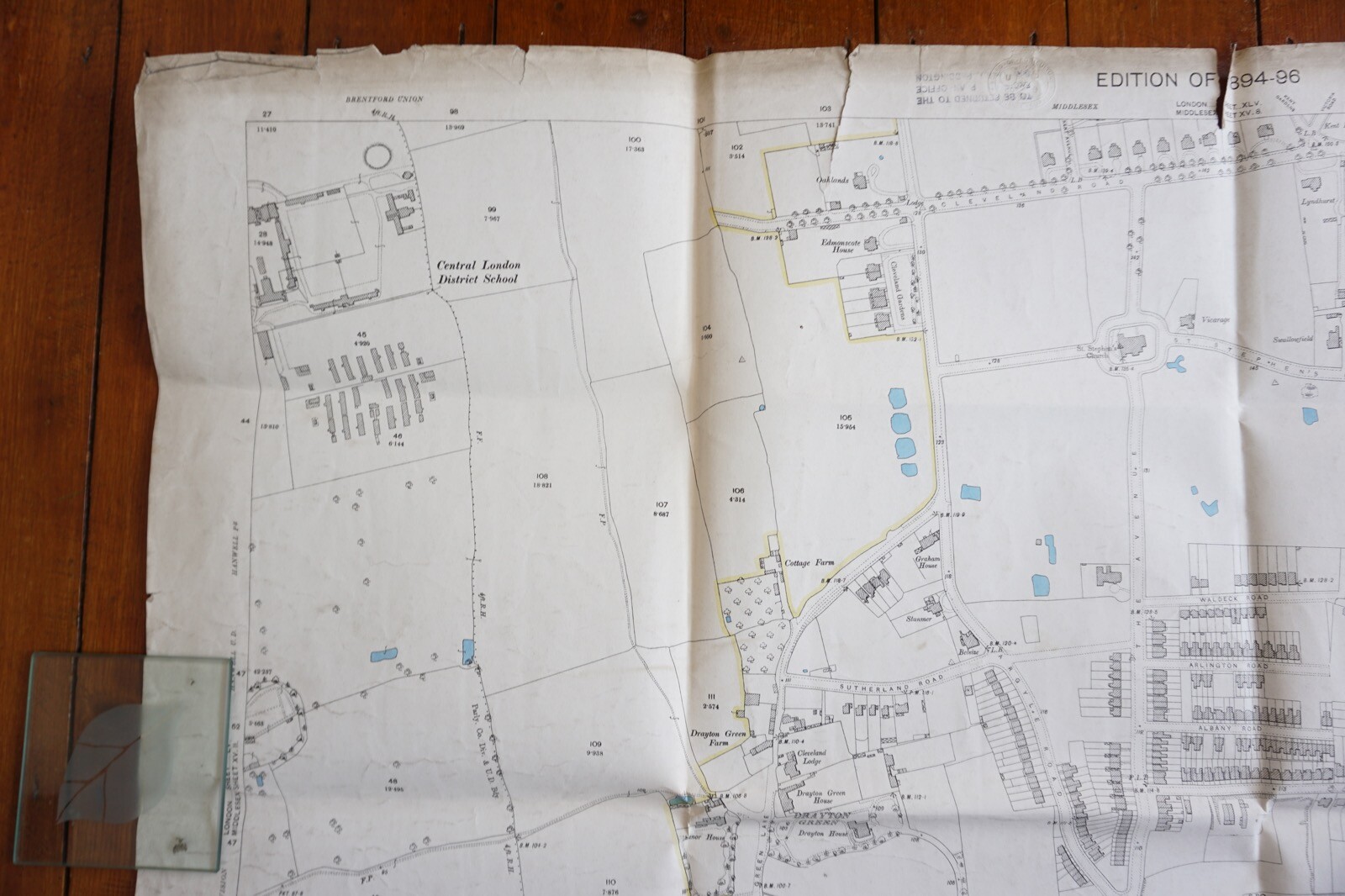 1894 Ealing Lindon Middlesex GWR OS Railway Map