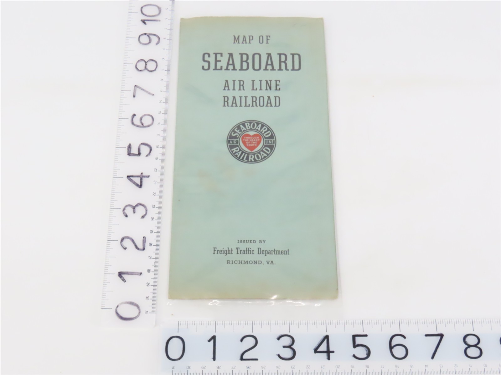 Vintage SAL Seaboard Air Line Railroad Freight Traffic Dept. Fold-Out Map 1959