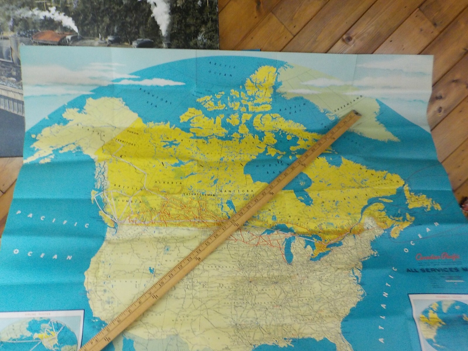 Map Canadian Pacific All Services Map 1967 Foldout Map