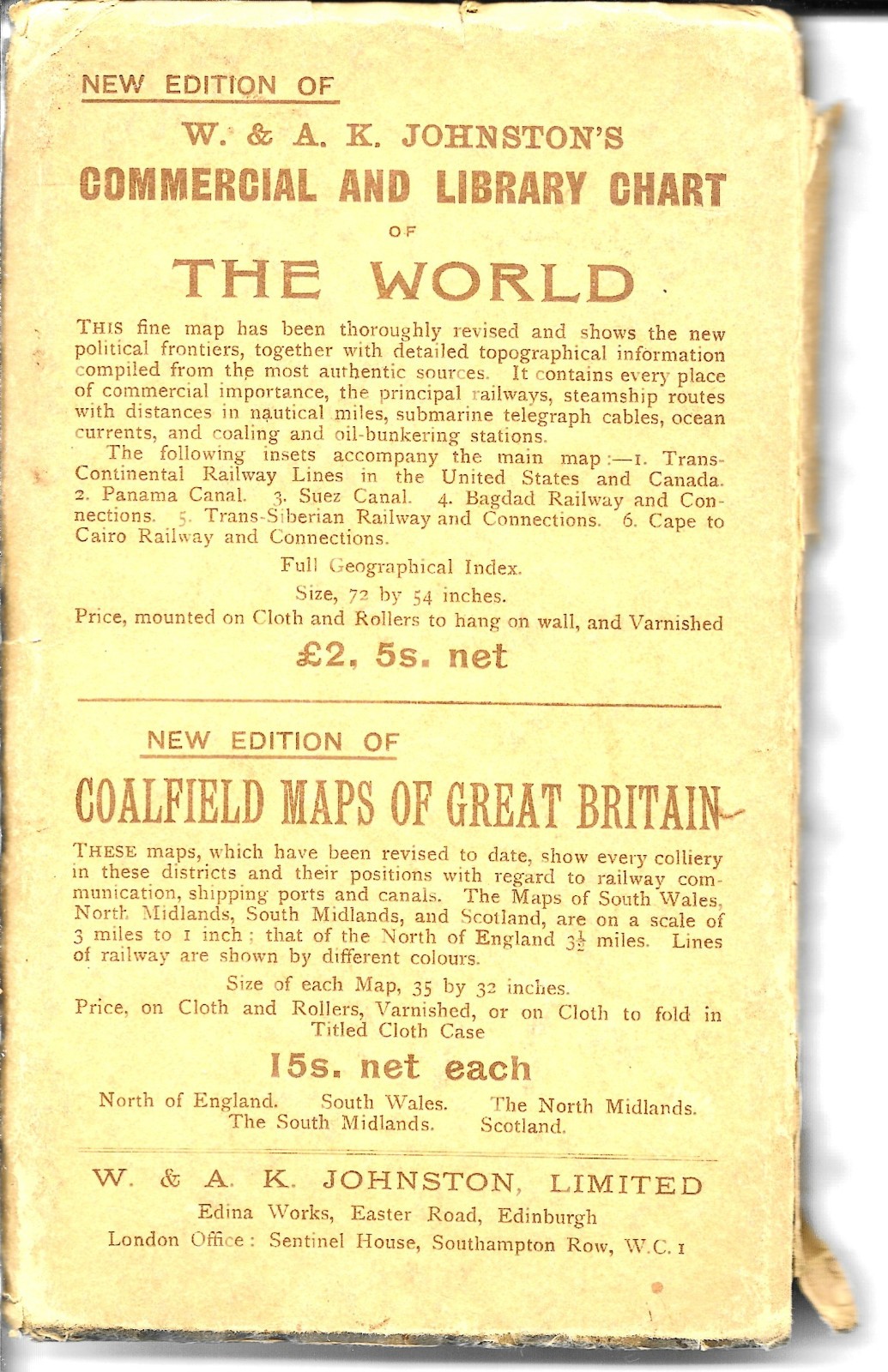 W & AK Johnston’s 1923 Railway Map of Great Britain ‘New Railway Groupings’