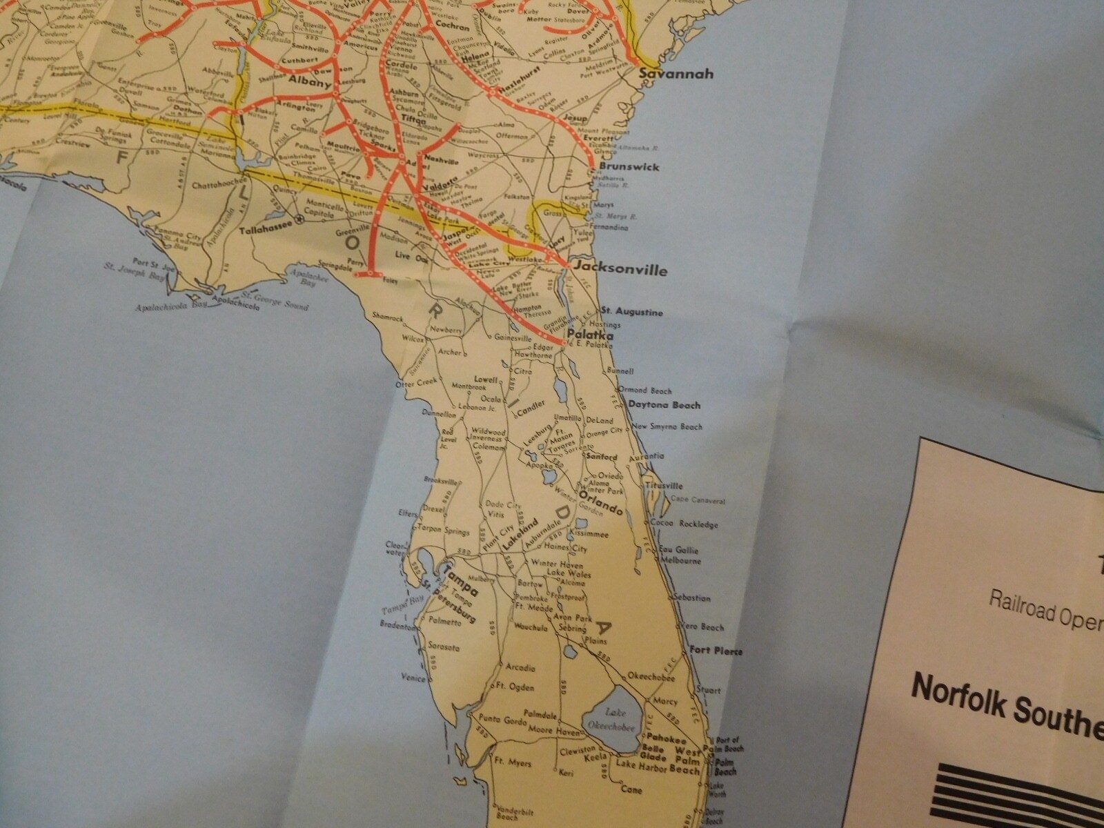 Map Norfolk Southern Operating subsidiaries 1985 NS