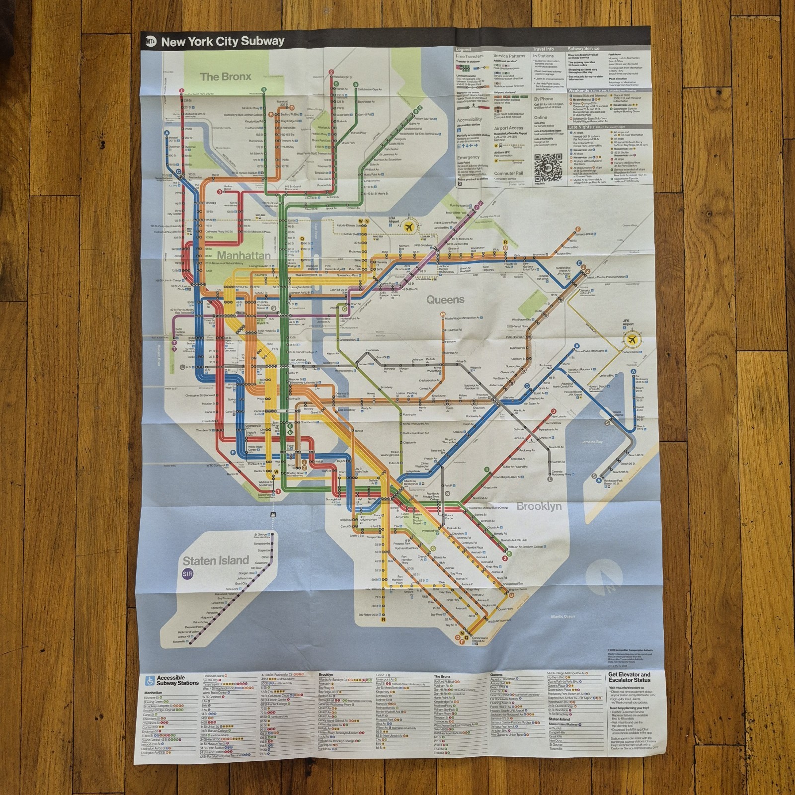 Dec 2025 (Latest): New York City MTA Subway Railroad Map
