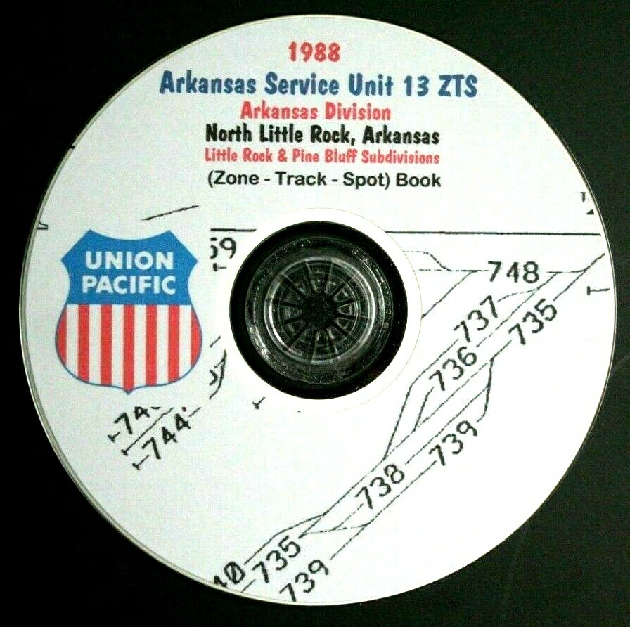 Union Pacific 1988 Arkansas Service Unit 13, AR Division ZTS PDF Pages on DVD