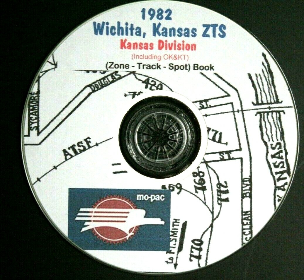 Missouri Pacific 1982 Wichita,KS Kansas Div ZTS Include (OK&KT) PDF Pages on DVD