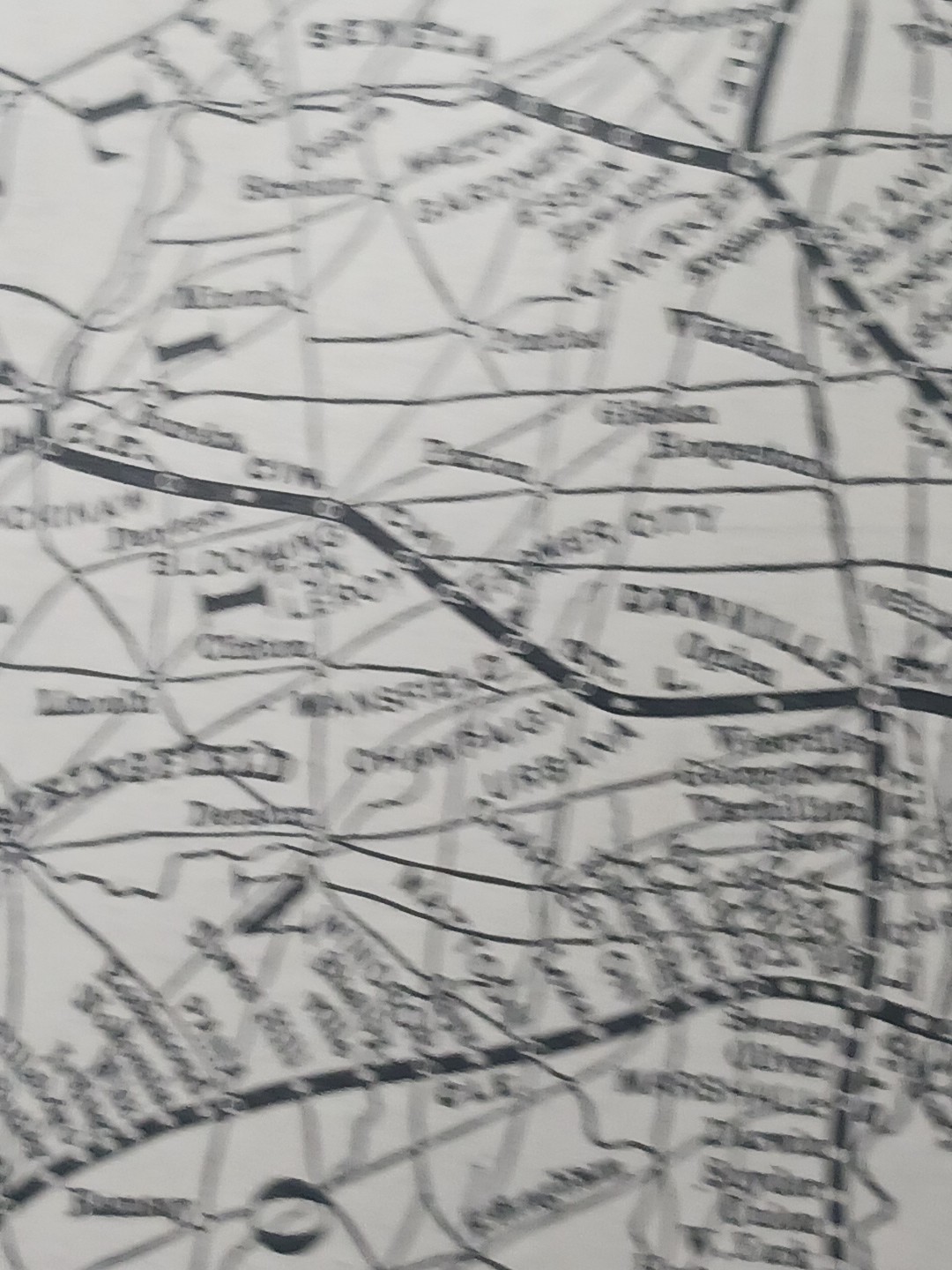 1901 Railroad Map CLEVELAND CINCINNATI CHICAGO & ST LOUIS RAILWAY Big Four Route