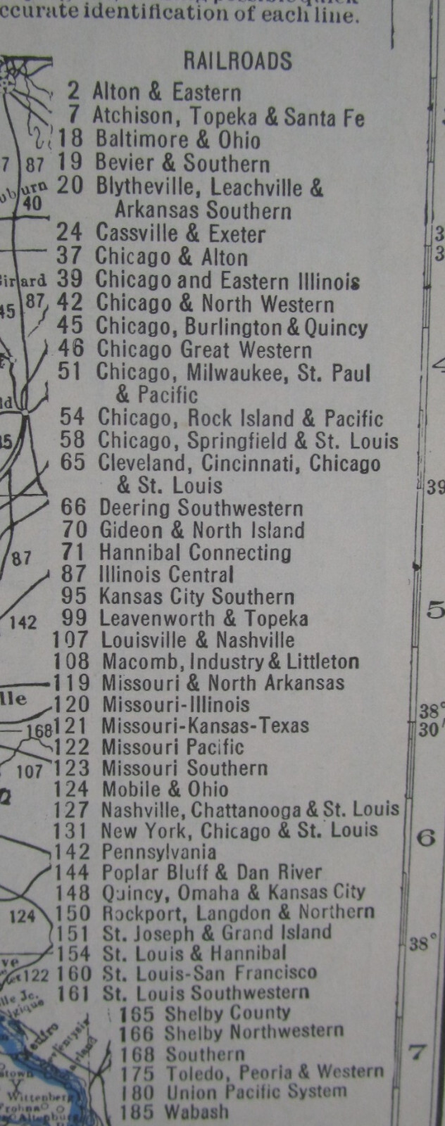 MO MS Vtg 1933 MISSOURI Map DEERING SOUTHWESTERN or MISSISSIPPI. PEARL RIVER VAL