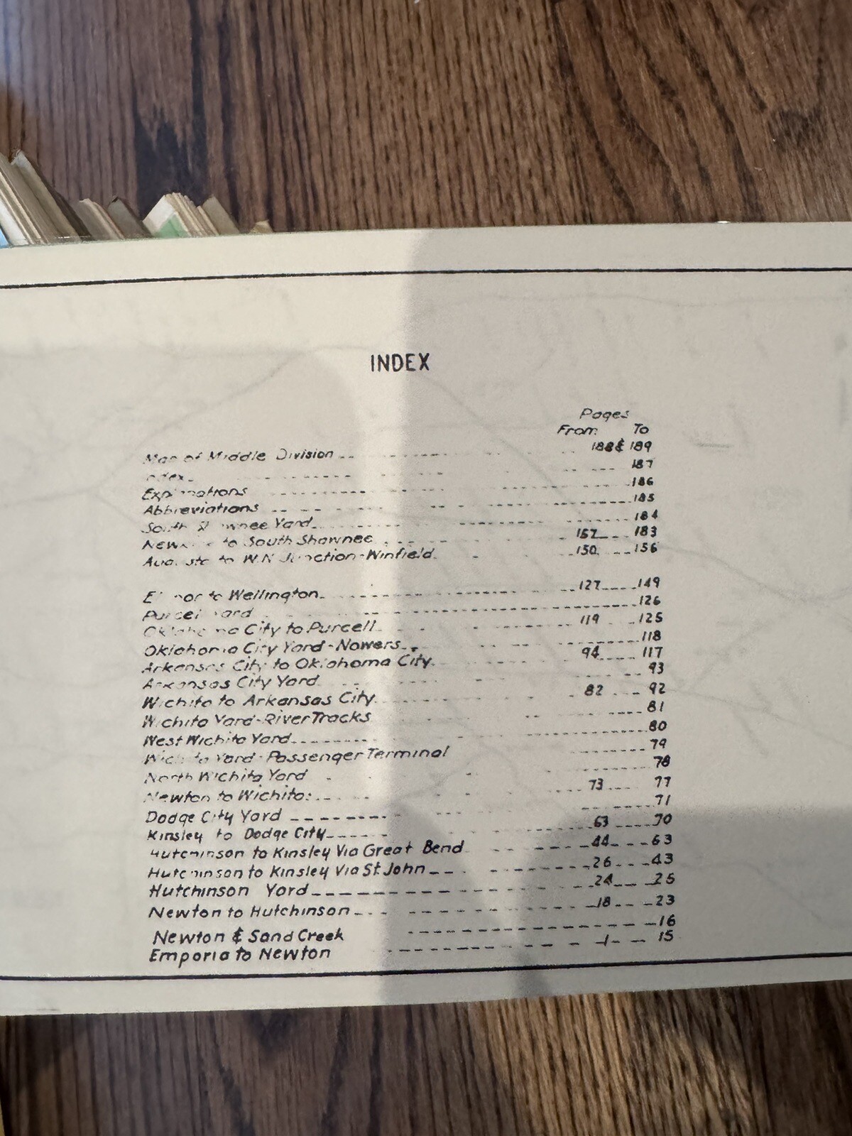 ATSF Santa Fe Track Chart Binder 3 1972 Emporia Dodge City Newkirk South Shawnee