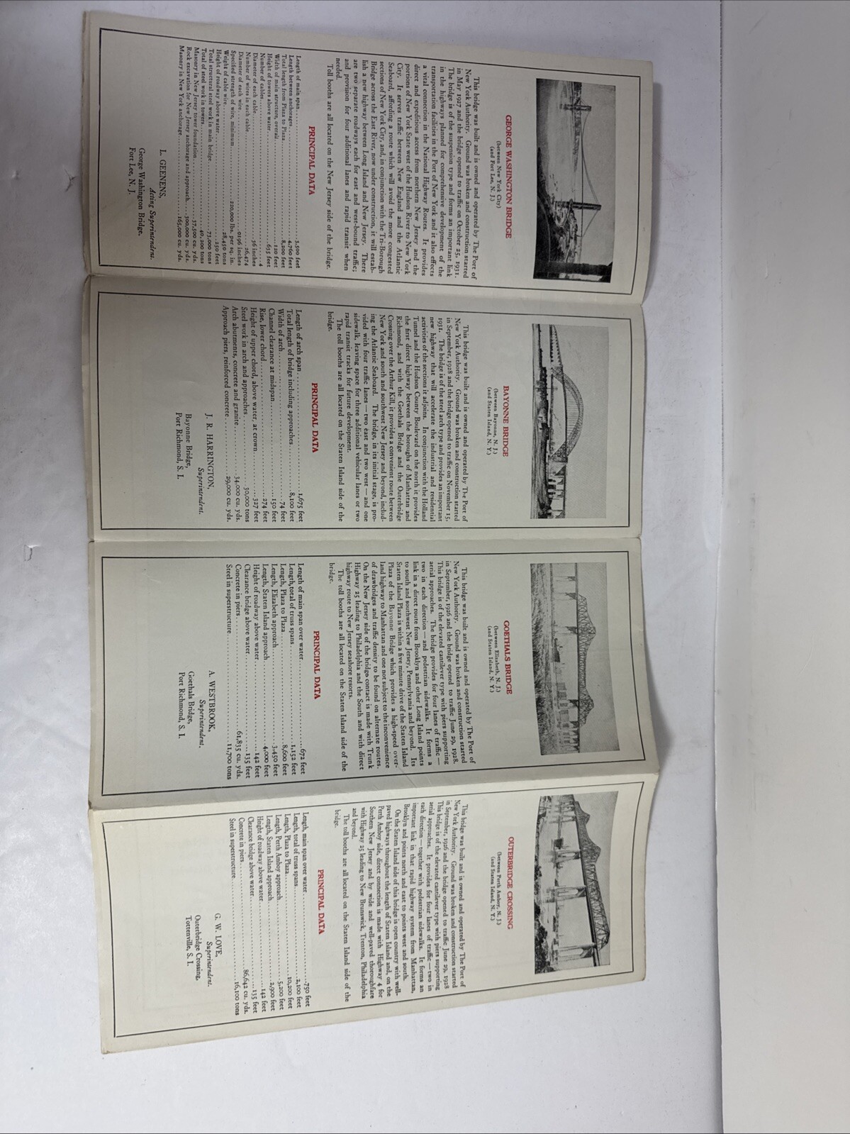 RARE 1938 New York City Map NYC Road Highway Bridge Tunnel PORT AUTHORITY