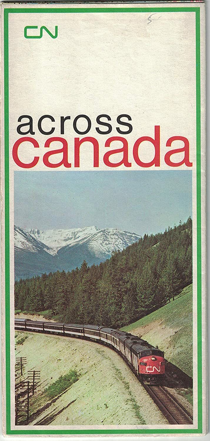 Across Canada 1967 Canadian National Railway System Map