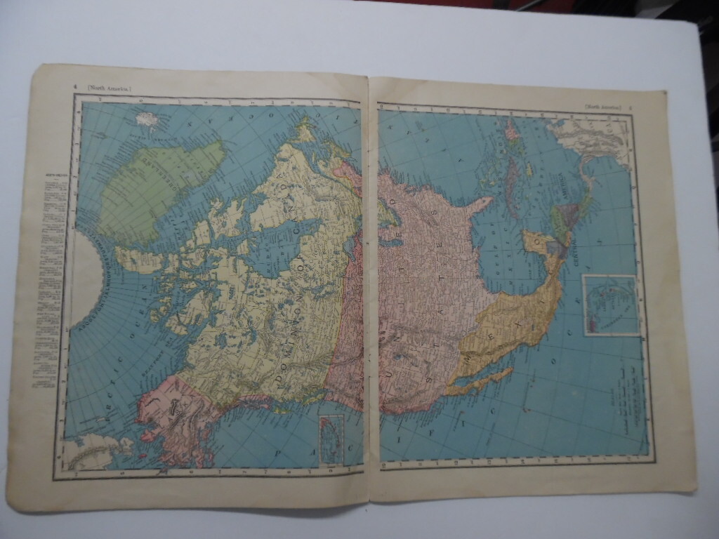 1898 Burlington Cedar Rapids Northern Railway Spanish American War Atlas Antique