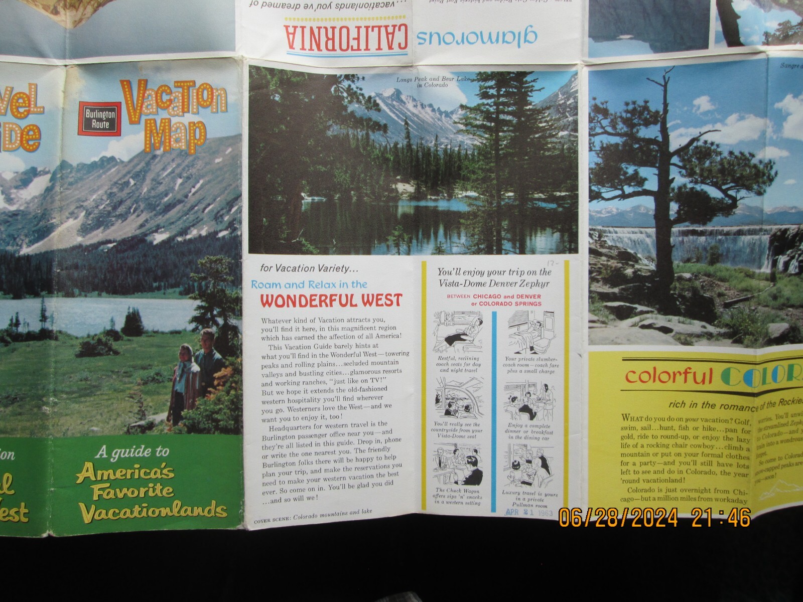 Burlington route map A guide to America’s favorite vacation land 1963