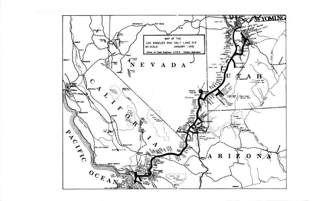 Union Pacific 1976 Los Angeles and Salt Lake Railroad Profiles PDF Pages on DVD