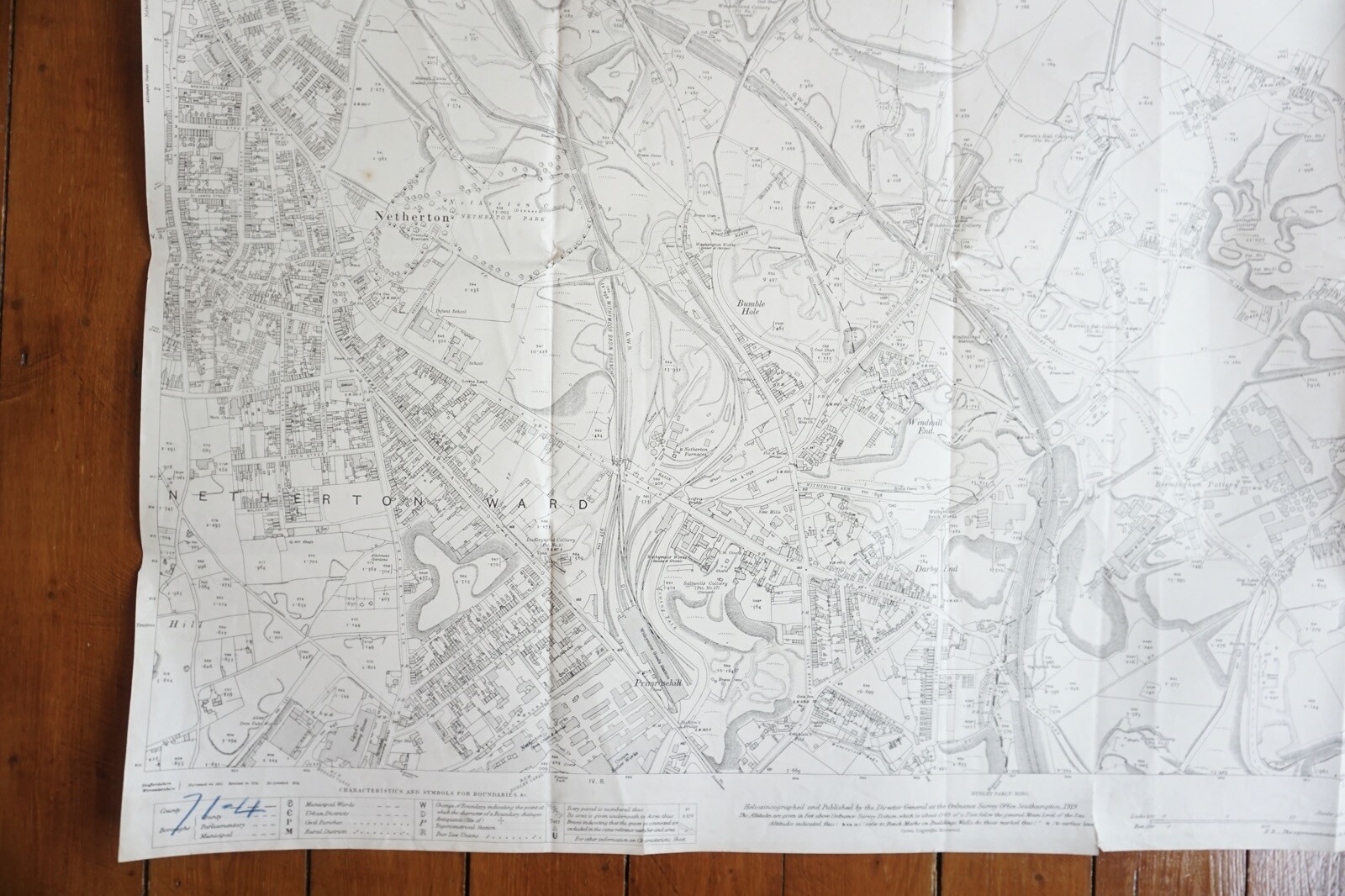 1919 Windmill End Rowley GWR Great Western Railway OS Railway Map