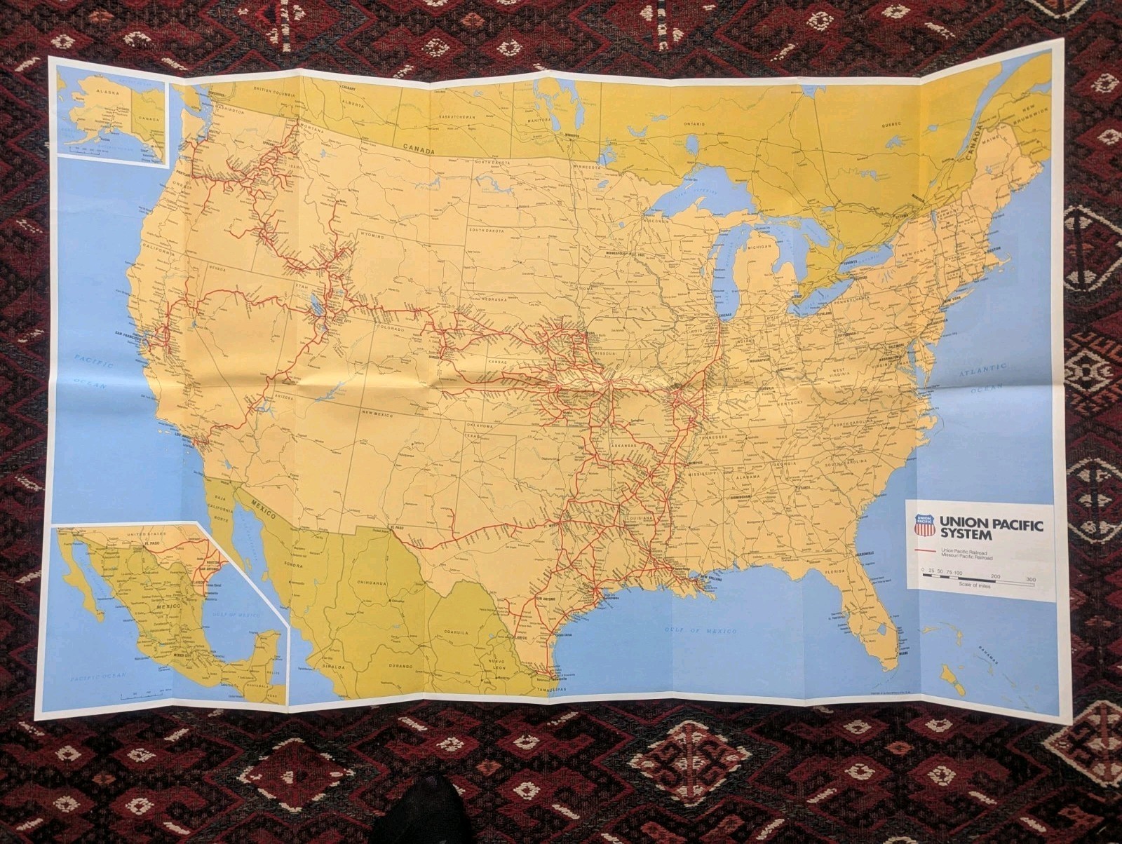 Union Pacific Railroad 1984 System Map  (Union Pacific RR / Missouri Pacific RR}