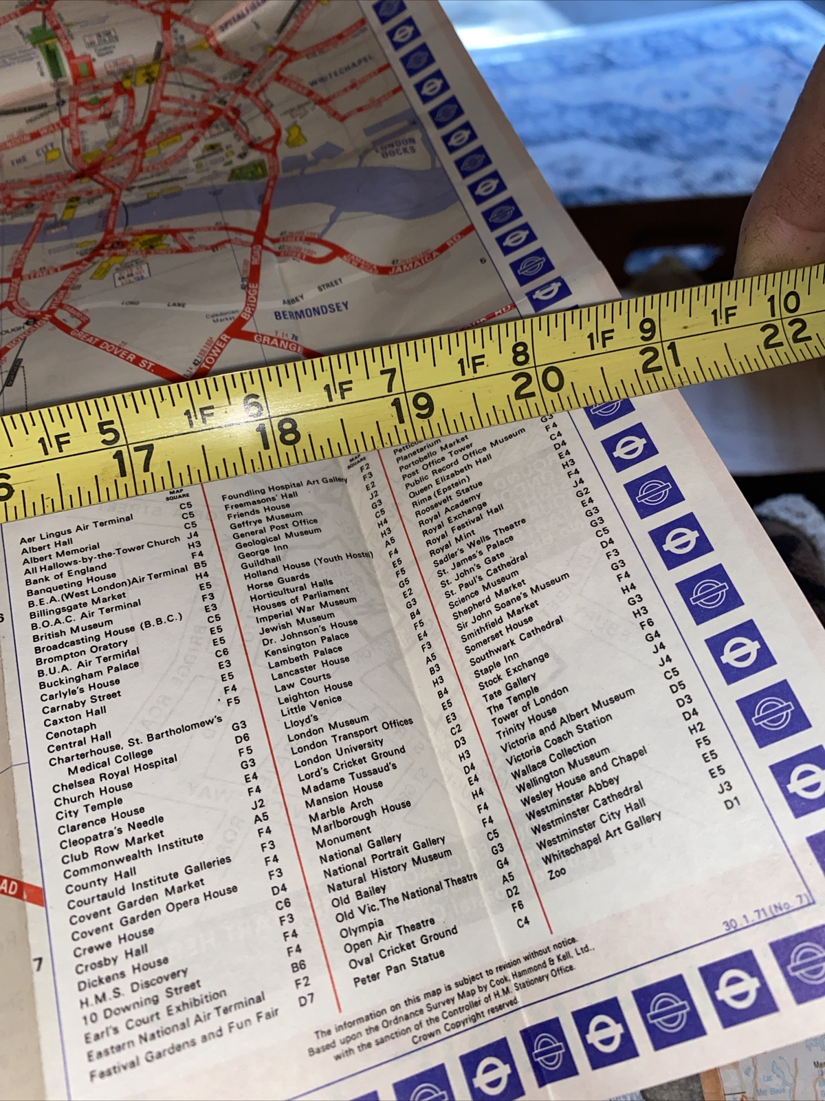 London Transport Underground Tourist Info & Bus Maps 1971