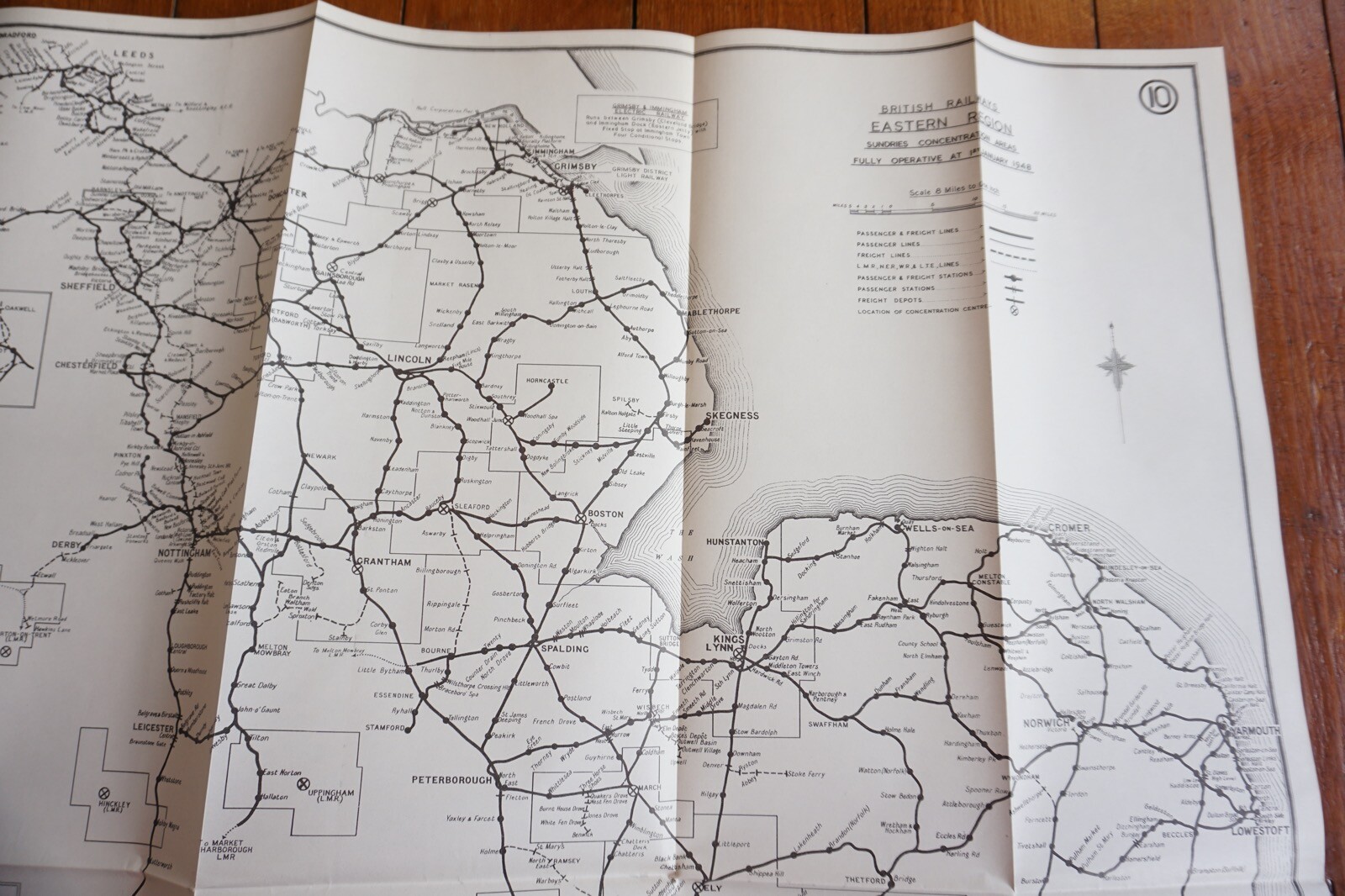 1958 Sundries Concentrations Areas 1948 Eastern Region Railway Map