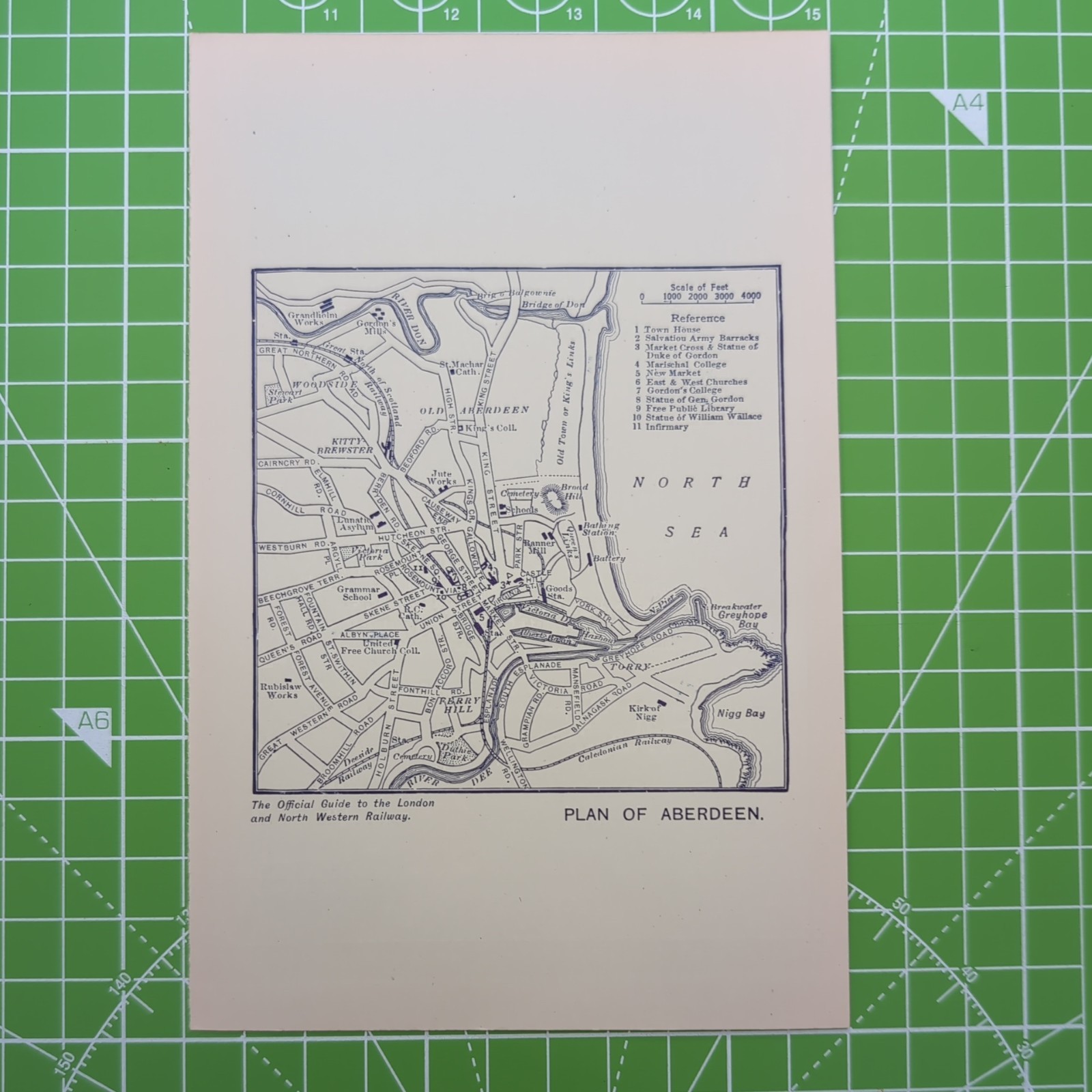 Original 1912 LNWR Map Plan Of Glasgow Scotland Railway