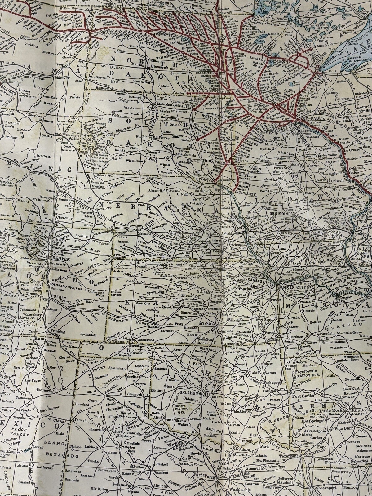GN Rwy Great Northern Railway Empire Builder Route Map of US 1939 E-11-39