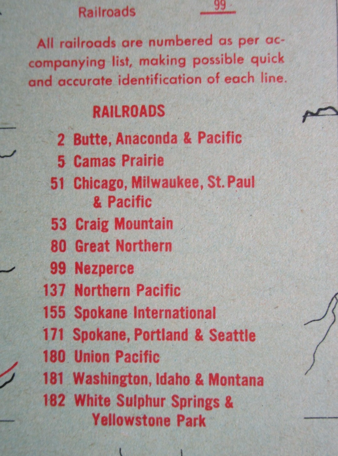 IL ID 1952 ILLINOIS RAILROAD Map. La SALLE & BUREAU CO RR, ERIE, WABASH or IDAHO