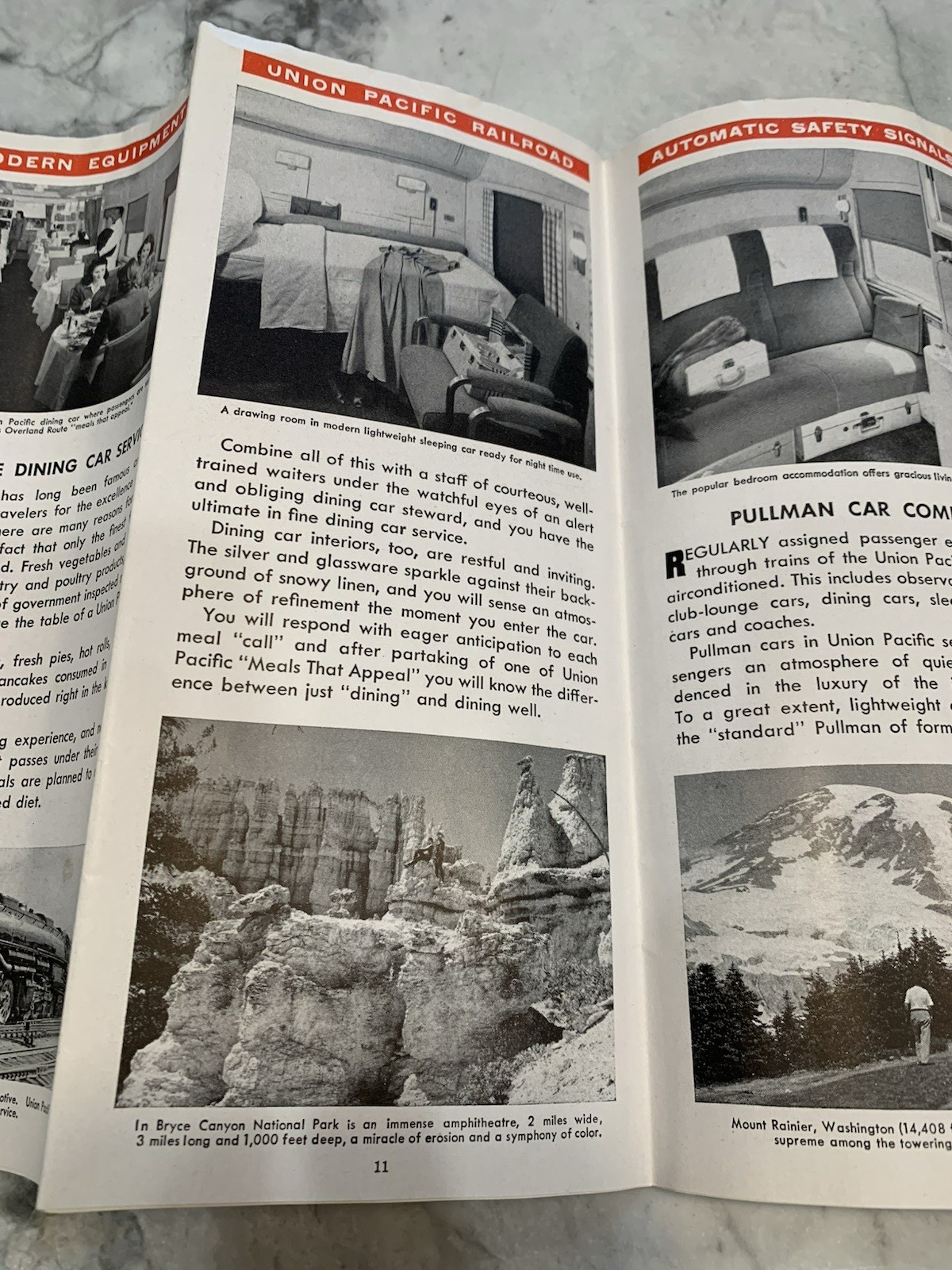 Vintage Map Of The United States Union Pacific Railroad Brochure Pamphlet