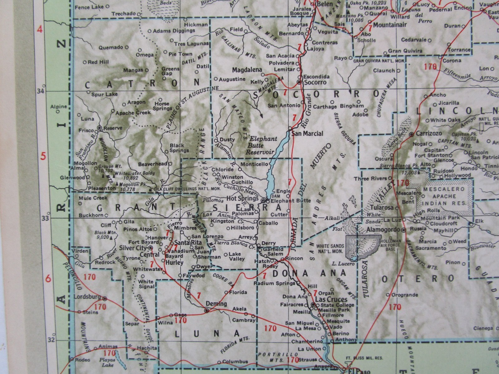 NJ NM 1951 NEW JERSEY RAILROAD Map. MORRISTOWN & ERIE RR ~or~ NEW MEXICO