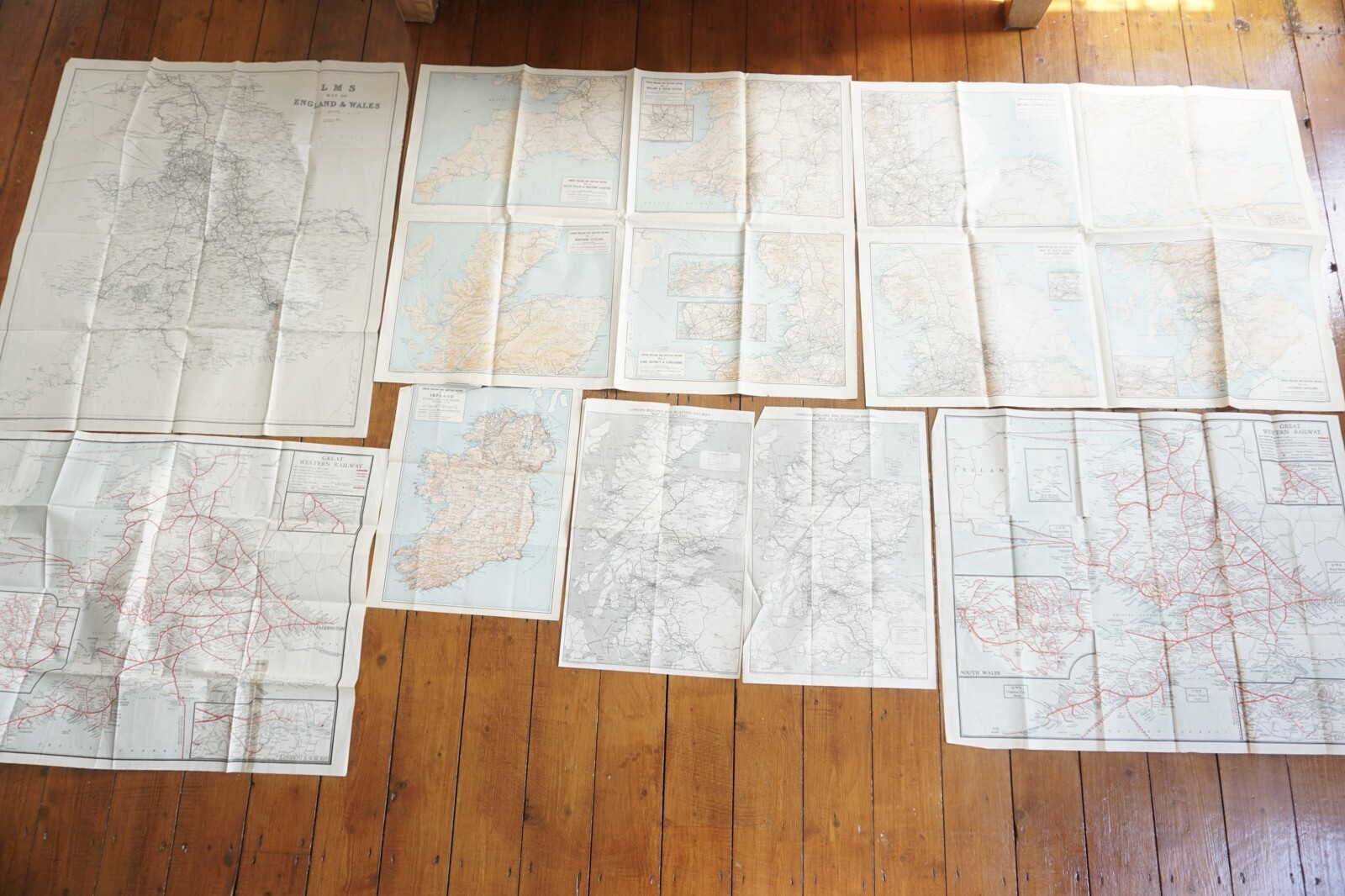 Assorted LMS & GWR Railway Map Collection