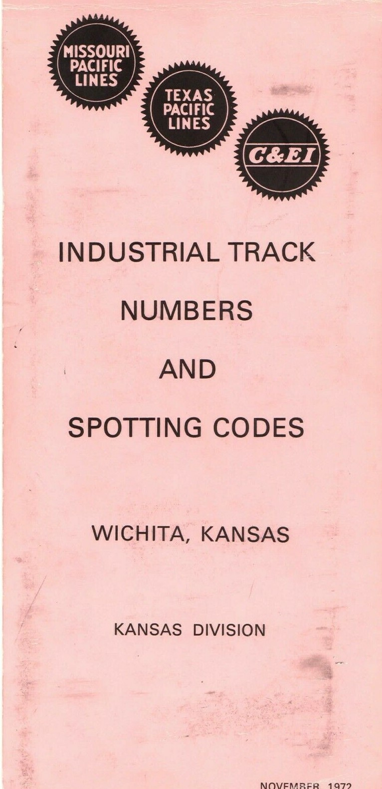 Missouri Pacific 1972 Wichita, KS Kansas Division ZTS PDF Pages on DVD