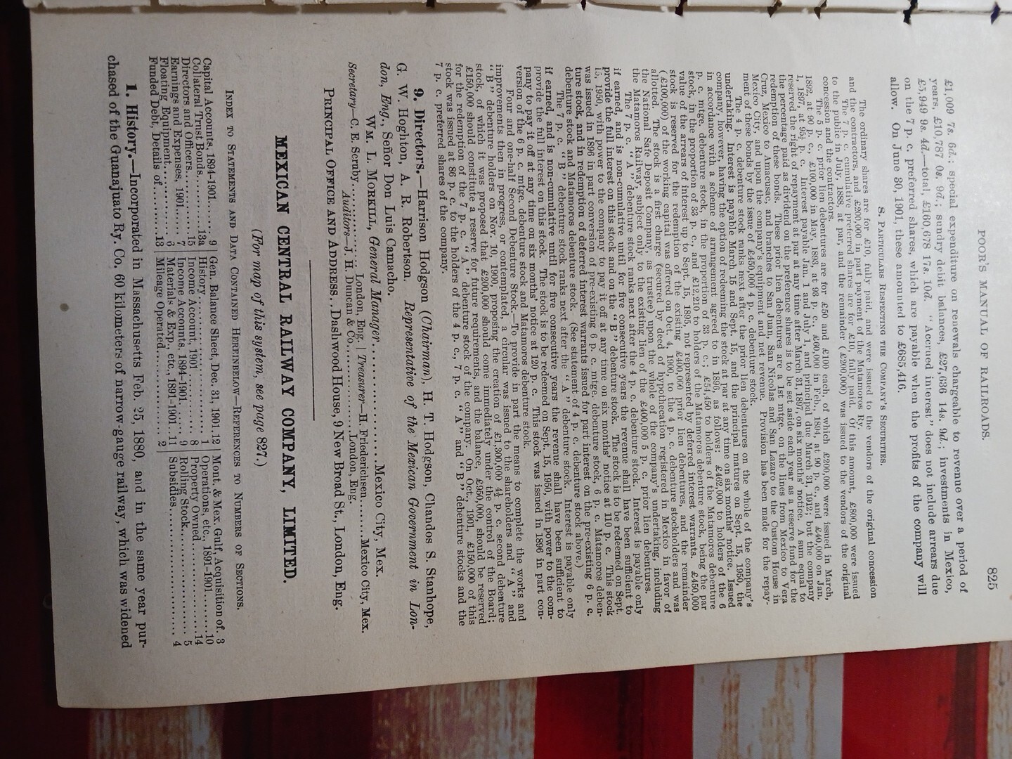 1902 Train Route Map + Report INTEROCEANIC RAILWAY OF MEXICO Vera Cruz Railroad