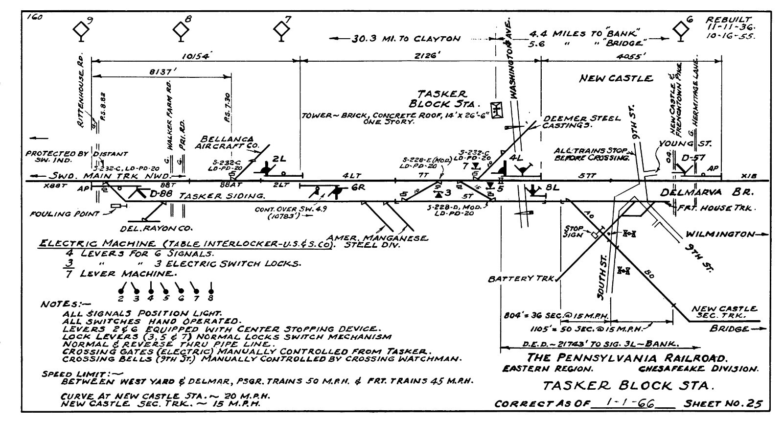 Pennsylvania Railroad 1967 Chesapeake Div Interlocking Diagrams PDF Pages on DVD