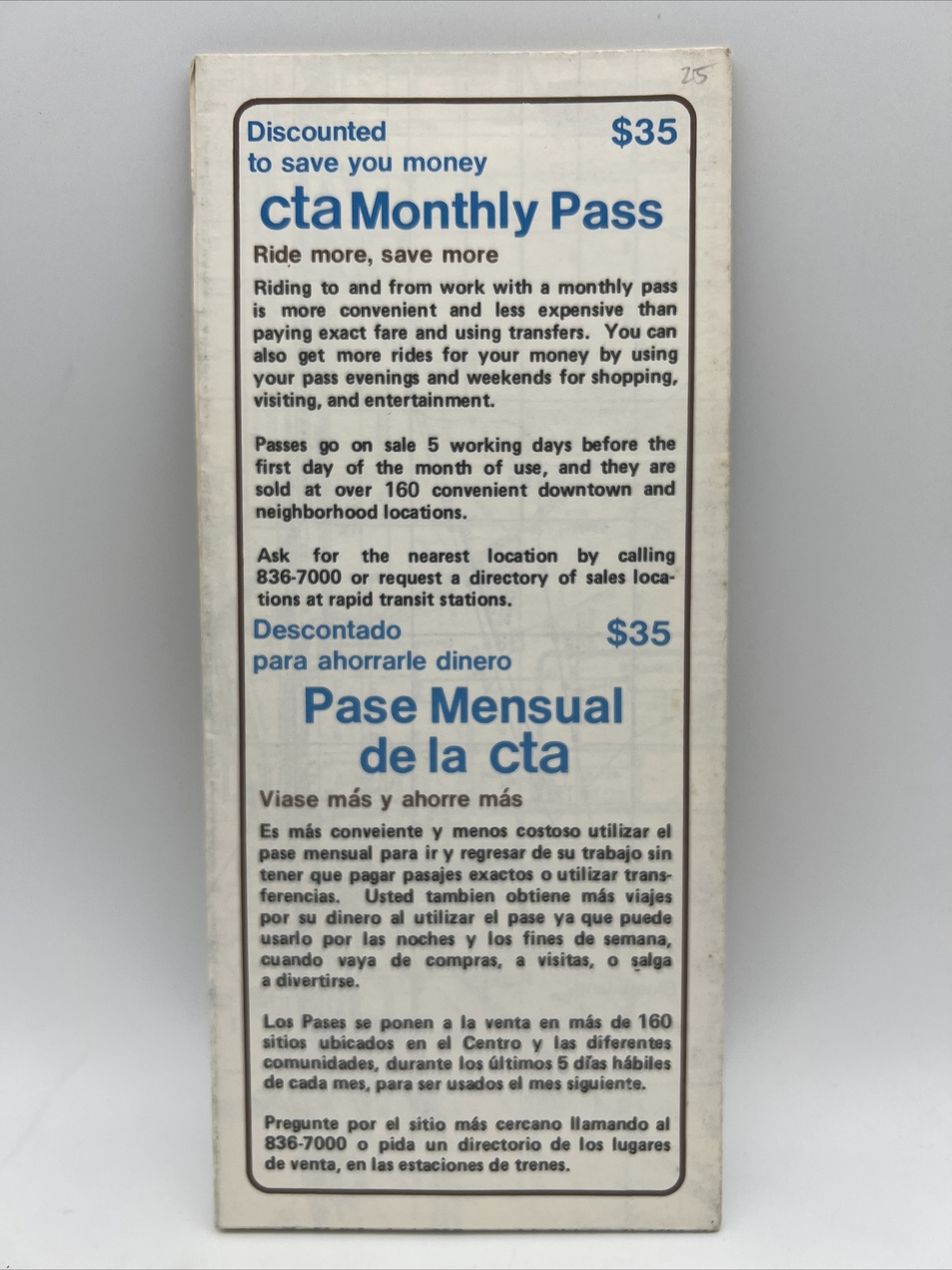 1981 Winter-Spring CHICAGO TRANSIT AUTHORITY CTA ROUTE MAP Train L Subway Bus
