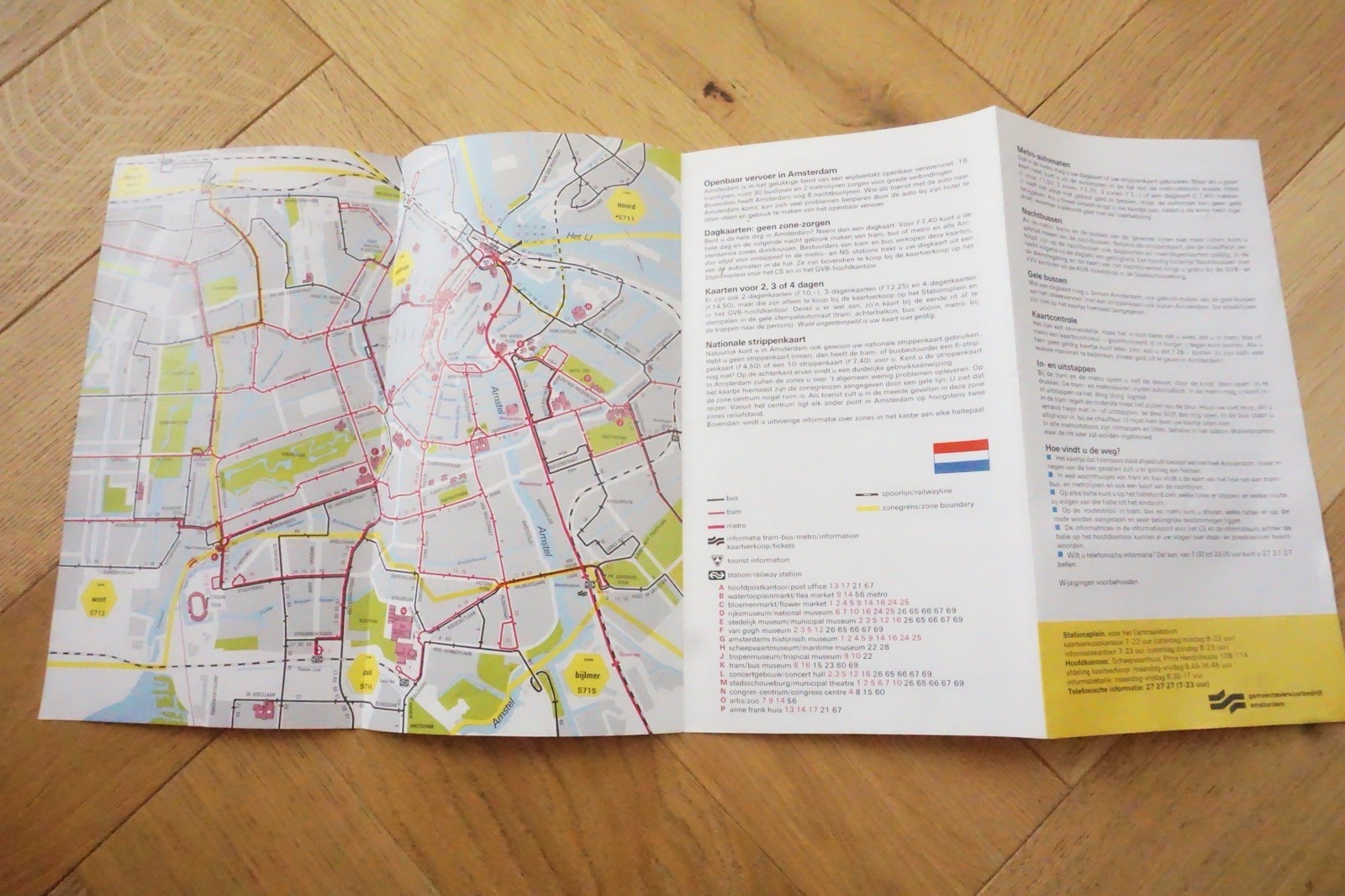 1983 1985 1987 Amsterdam Holland Railway Bus Tram Route Map x3 VGC