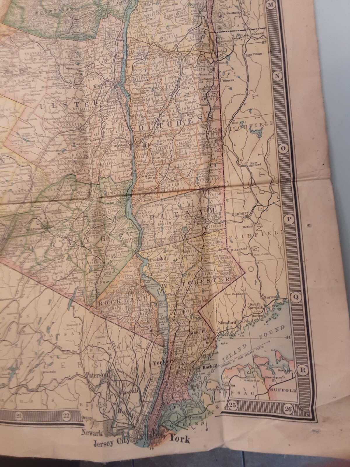 RAILROAD MAP, POST OFFICE, TOWNSHIP NEW YORK 1903 SCARBOROUGHS