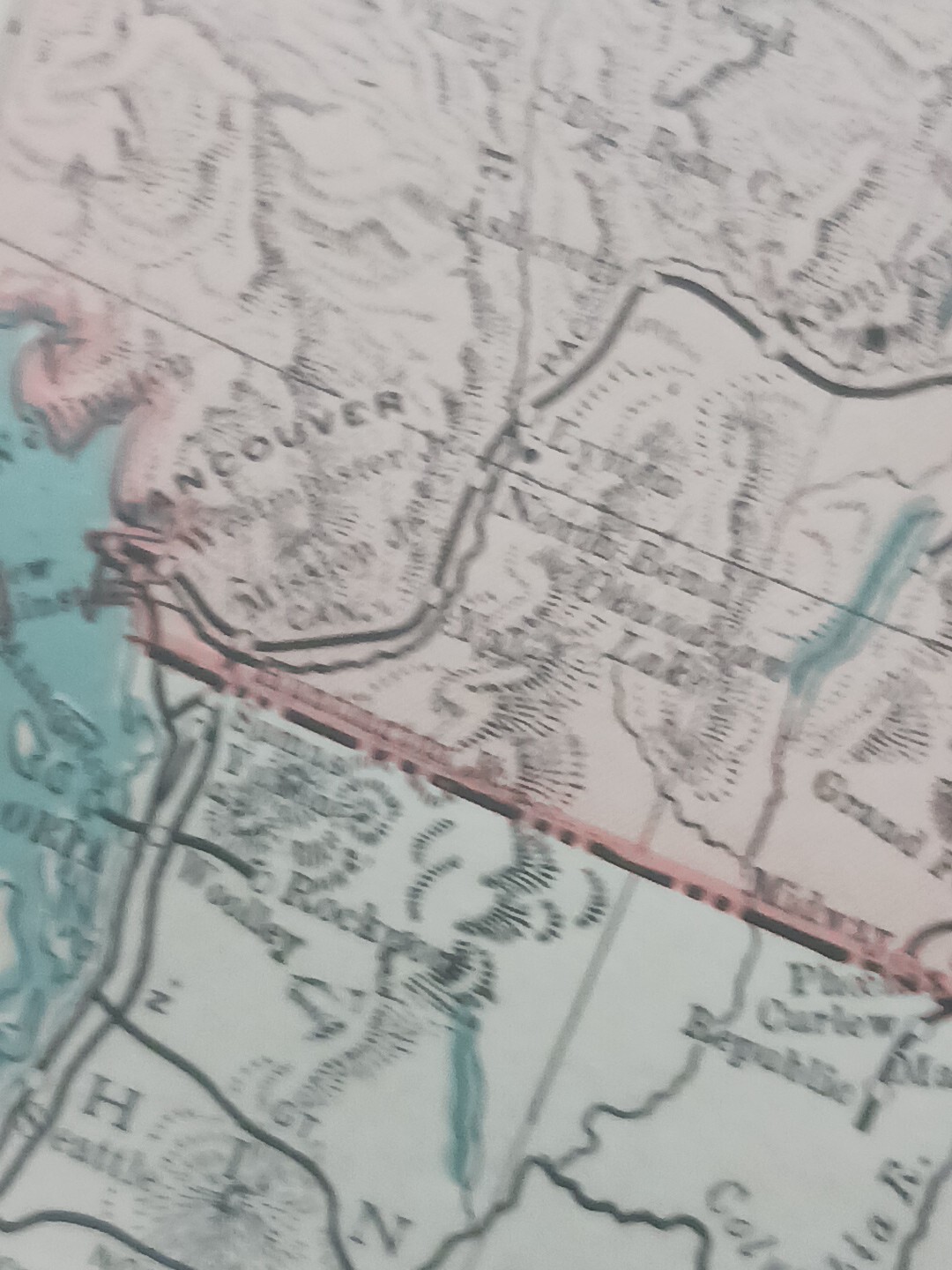 1906 Dated Train Route Map Western Canada All Railroad Lines Stations Towns 11×9