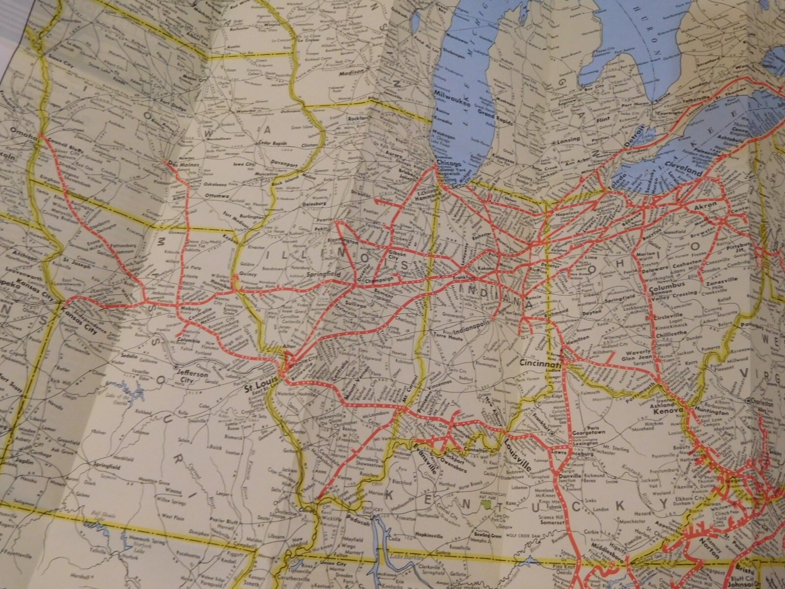 Map Norfolk Southern Operating subsidiaries 1982 NS