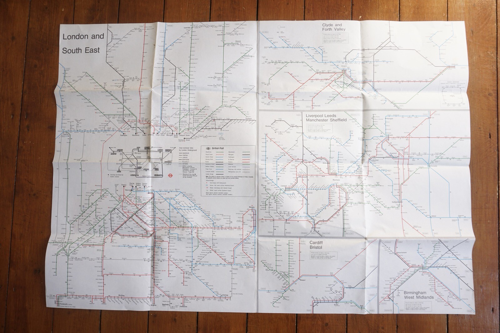 1979 – 1980 British Rail Passenger Network Railway Map