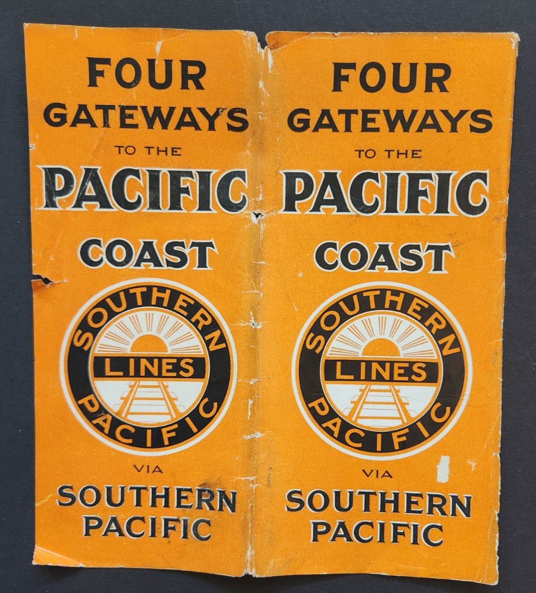 SOUTHERN PACIFIC – SP – 1920 – FOUR GATEWAYS brochure with maps, desc. & photos