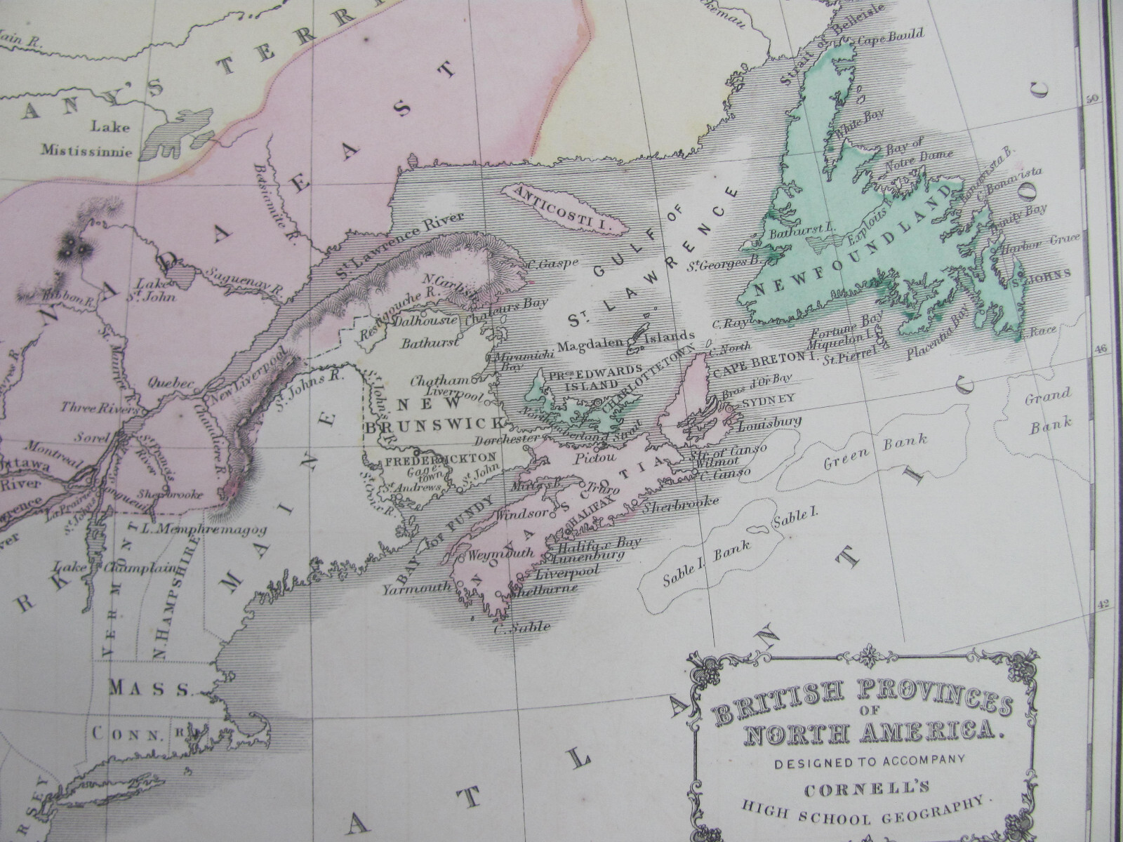 1855 NORTH AMERICA RUSSIAN ALASKA MEXICO BRITISH AMERICA CENTRAL AMERICA BAHAMAS
